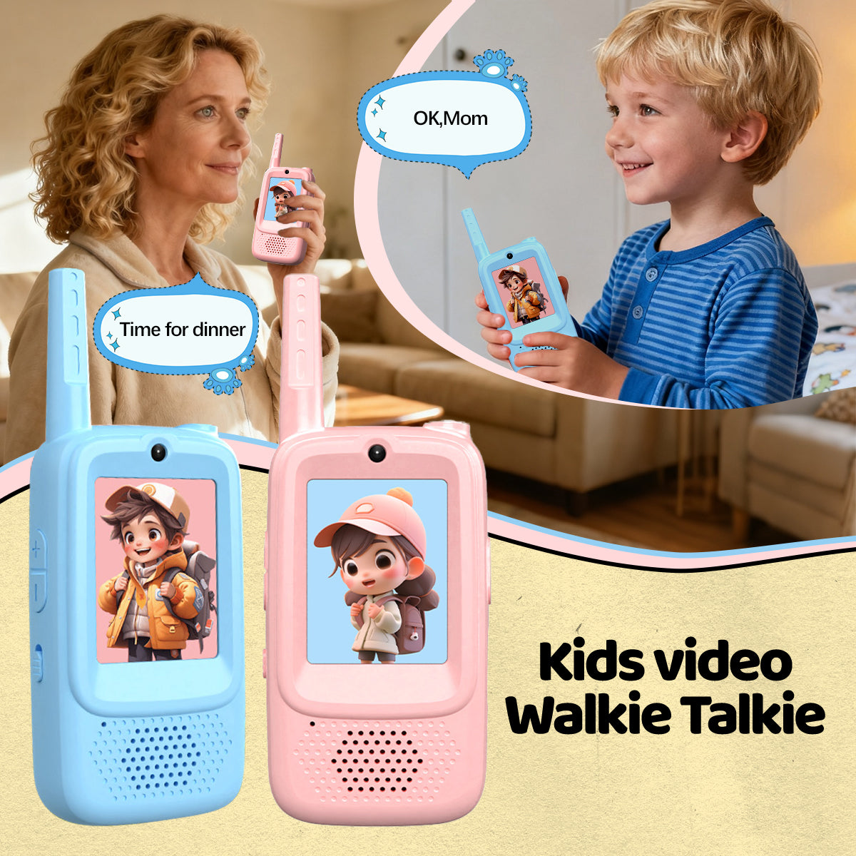 TalkPlay™ Video Walkie Set 📹📡 See. Talk. Play.