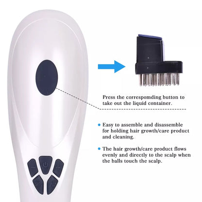 Electric Laser Hair Growth Comb Anti Hair Loss Massage Therapy Ions Vibration Red Blue Light Electric Laser Hair Growth